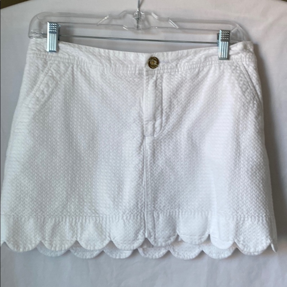 Lilly Pulitzer White cotton skort size 4